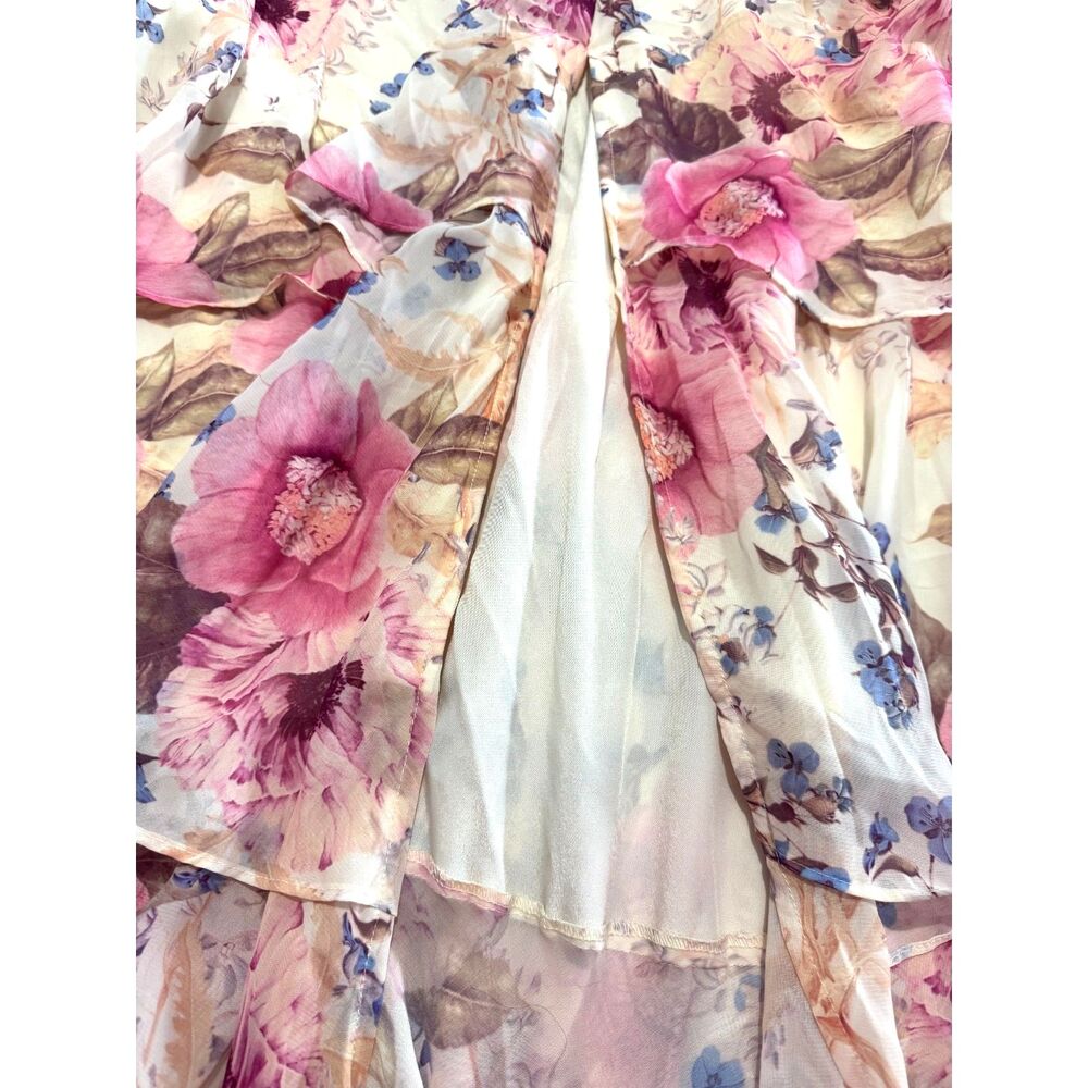 Asos luxe maxi skirt tiered ruffle spring summer floral fairy romantic women 12 - Picture 6 of 8